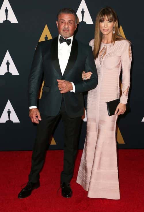 Actor Sylvester Stallone (L) and model Jennifer Flavin attend the Academy of Motion Picture Arts and Sciences' 8th annual Governors Awards at The Ray Dolby Ballroom at Hollywood & Highland Center on November 12, 2016 in Hollywood, California.