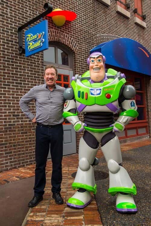 In this handout photo provided by Disney Parks, actor and comedian Tim Allen, the voice of Buzz Lightyear in the Disney-Pixar 