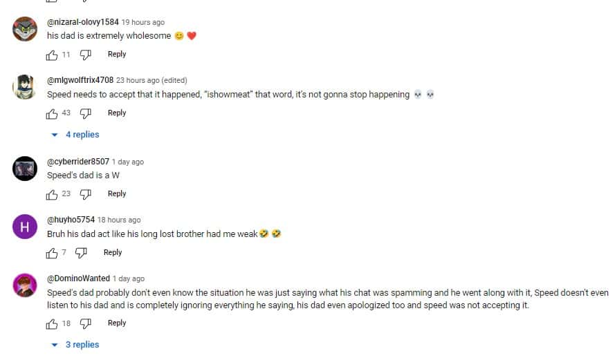 Comments on Speed (@nolimitlamé/YouTube)