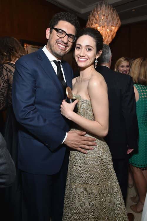 Sam Esmail and Emmy Rossum attend The 75th Annual Peabody Awards Ceremony at Cipriani Wall Street on May 20, 2016 in New York City.