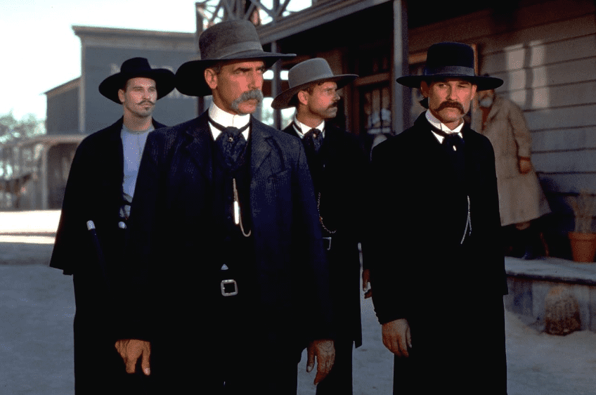 Val Kilmer, Bill Paxton, Sam Elliott, and Kurt Russell in Tombstone (1993) 