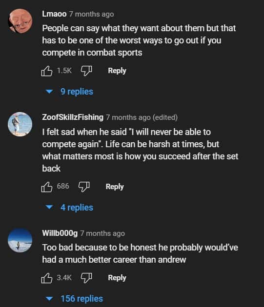 Many users sympathized with Tristan Tate and shared their opinions (Scholar_session/YouTube)