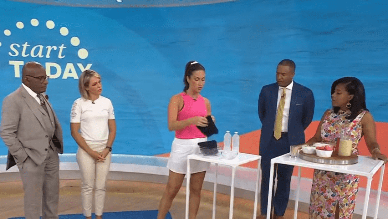 'Today' hosts welcomes fitness contributor Stephanie Mansour for 'cool during summer workouts' segment (@today/YouTube)