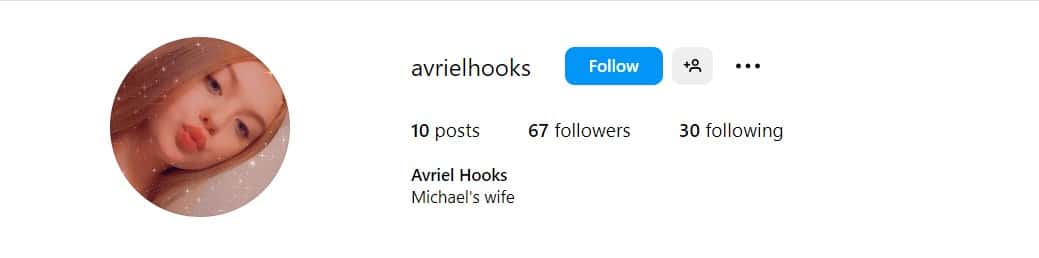 Avriel Hooks' Instagram bio (Instagram/@avrielhooks)