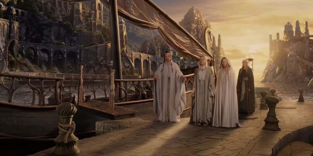 A still of last Elven ship leaving for Valinor (New Line Cinema)