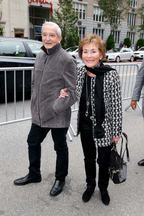 Judge Judy Sheindlin and husband Jerry Sheindlin are seen on October 14, 2018 in New York City. (Photo by Dominik Bindl/Getty Images)