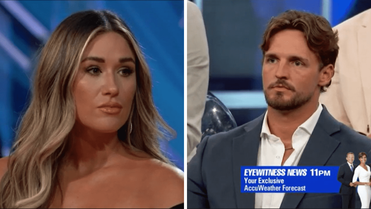 Rachel and Logan in 'The Bachelorette' 2022 Men Tell All (ABC)