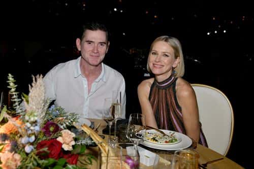 (L-R) Billy Crudup and Naomi Watts attend the Stripes Launch Party hosted by Amyris and Naomi Watts on October 19, 2022 in Pacific Palisades, California.