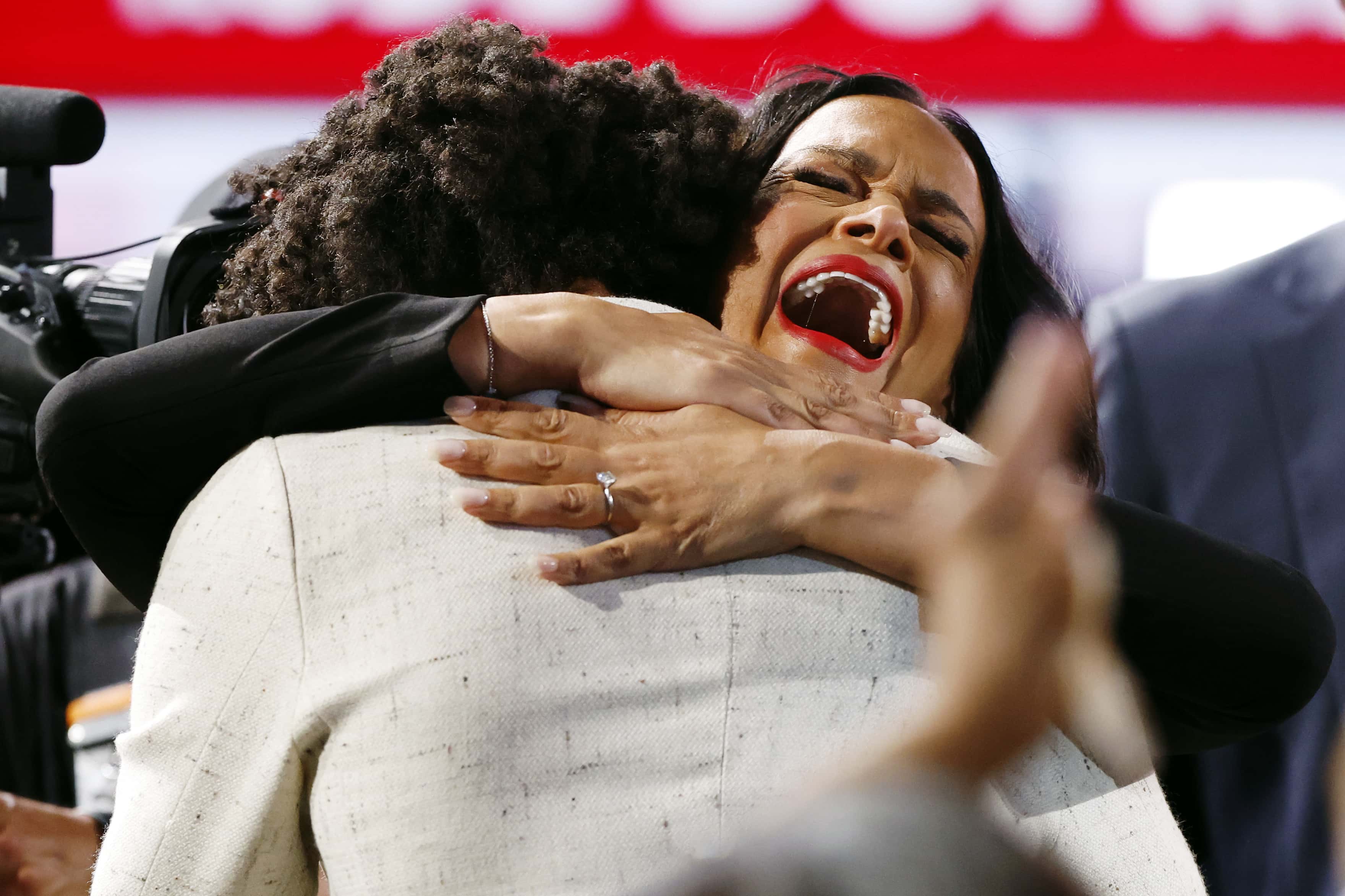 Kobe Bufkin celebrates after being drafted 15th overall pick by the Atlanta Hawks during the first round of the 2023 NBA Draft at Barclays Center on June 22, 2023, in the Brooklyn borough of New York City. (Photo by Sarah Stier/Getty Images)