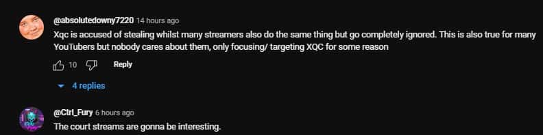 Comments on xQc (@xqclips/YouTube)
