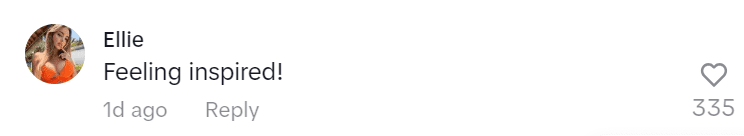 Comment from livvy's video (@livvydunne/Tiktok)