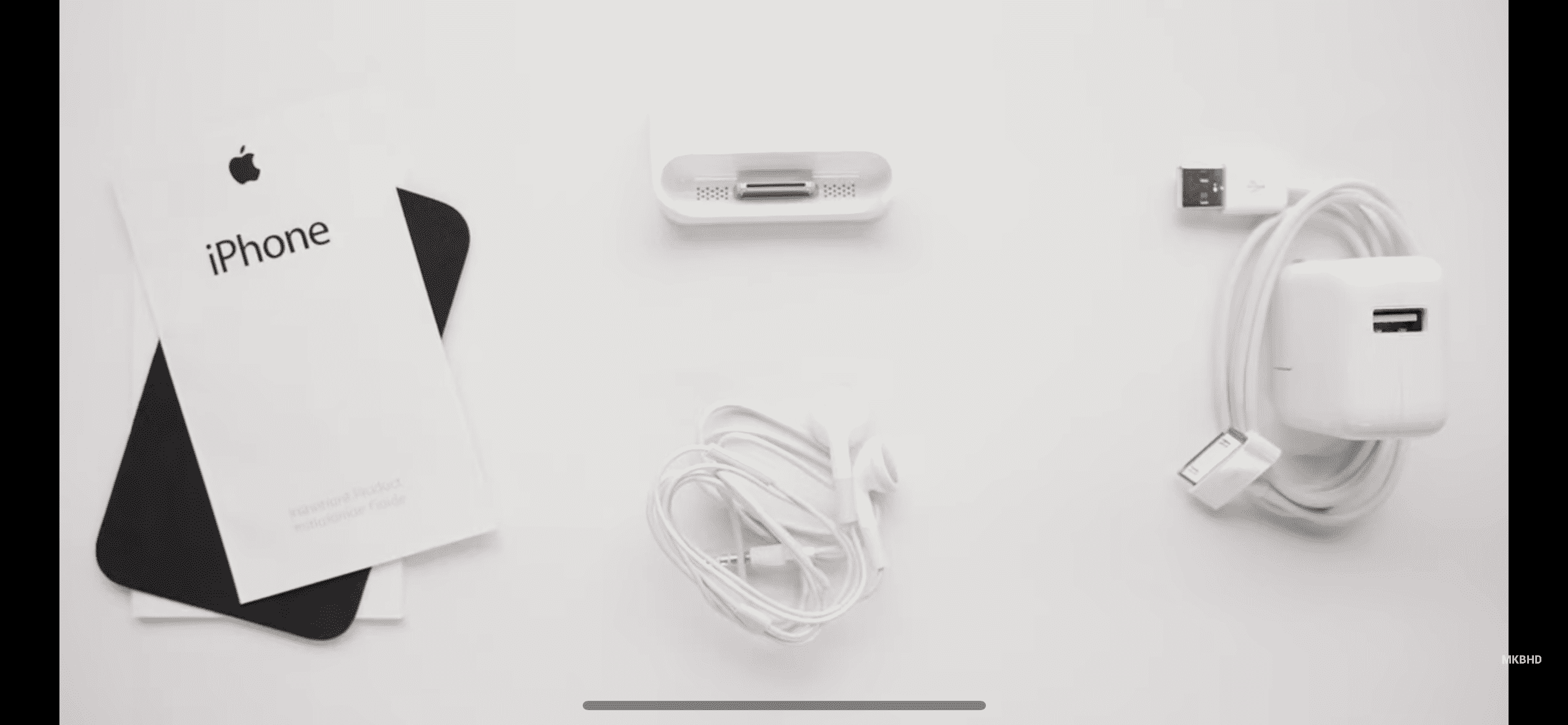 The various contents present inside the iPhone 1.0 box