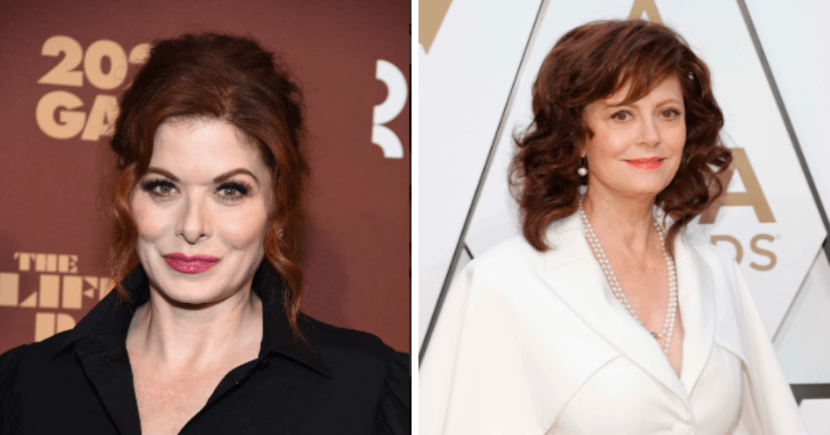 Debra Messing (L) and Susan Sarandon (R) havee fought on Twitter starting from the run-up to the 2016 presidential election (Getty Images)