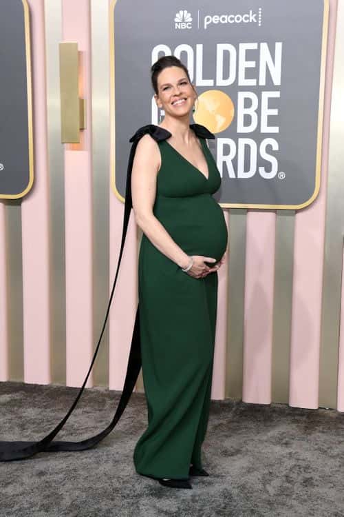 Hilary Swank attends the 80th Annual Golden Globe Awards at The Beverly Hilton on January 10, 2023 in Beverly Hills, California. (Photo by Jon Kopaloff/Getty Images)