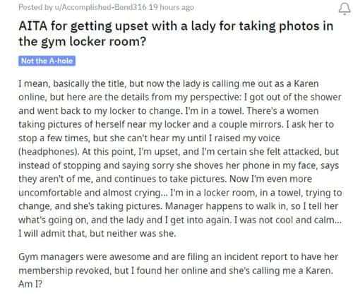 Reddit post (Reddit)