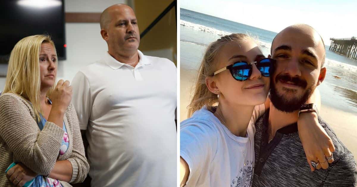 Gaby Petito’s parents (left) have stressed that the parents of her daughter’s killer, Brian Laundrie (right)  knew about the murder weapon (Photo by Octavio Jones/Getty Images and gabspetito/Instagram)