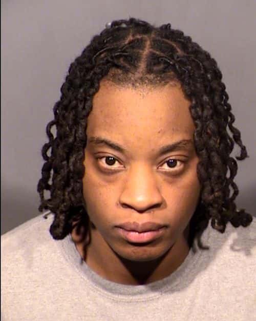 (EDITORS NOTE: Best quality available) In this handout photo provided by the Las Vegas Metropolitan Police Department, Las Vegas Aces guard Riquna Williams is seen in a booking photo following her arrest on domestic battery charges on July 25, 2023 in Las Vegas, Nevada. Williams was charged with five felony counts, including multiple counts of domestic battery by strangulation, coercion with the threat or use of physical force, and assault with use of a weapon, according to court records.