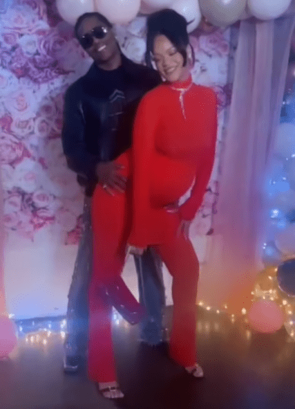 Rihanna and A$AP Rocky emmitted joy as the latter stood behind her pulling off some sexy moves (rihanna/Instagram)

