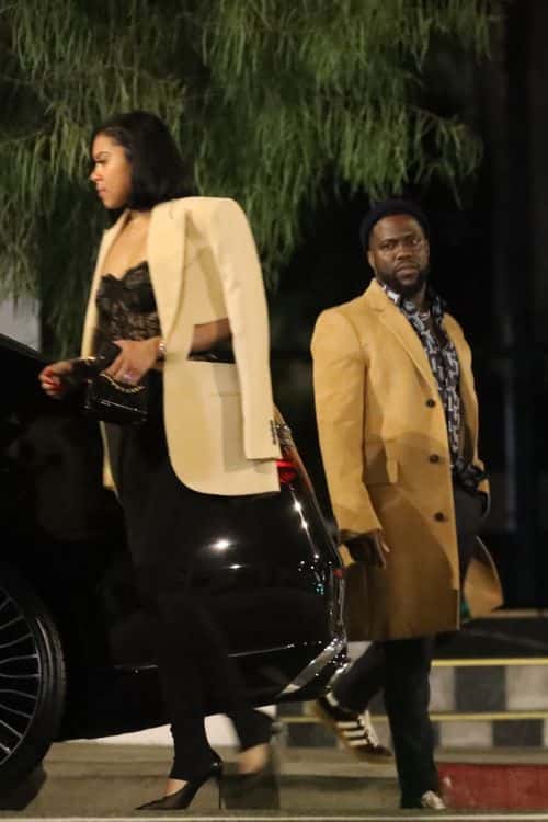 Kevin Hart and wife Eniko at the Birds Street Club in West Hollywood. (Backgrid)
