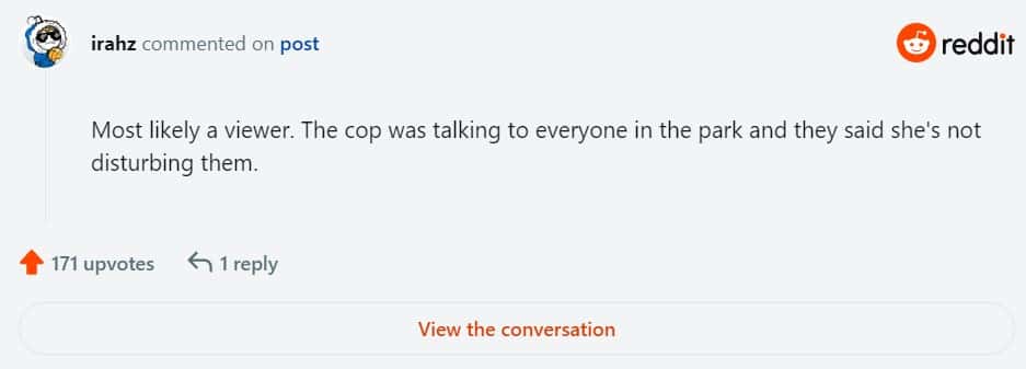 Another user commented on the post (Reddit)