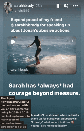 Sarah Brady's Instagram post made on July 10 (sarahbrady/Instagram)