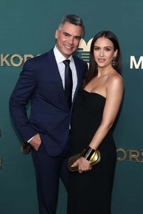 Cash Warren and Jessica Alba attend God's Love We Deliver 16th Annual Golden Heart Awards at The Glasshouse on October 17, 2022 in New York City.