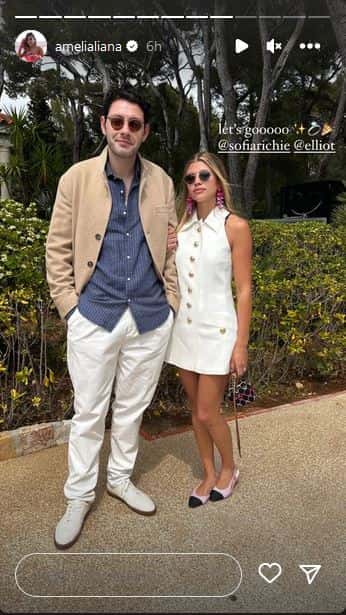 The couple was spotted ahead of their lavish reception (@amelialiana/Instagram)