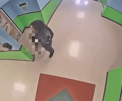 Salvador Ramos walks into the school carrying an AR-15 (