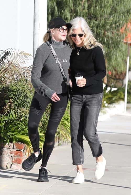 Melanie Griffith and her friend in LA (Backgrid)