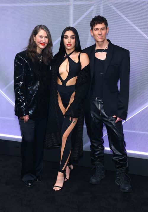 (L-R) Lourdes Leon and Casey Cadwallader attend Mugler H&M Global Launch Event on April 19, 2023 in New York City.