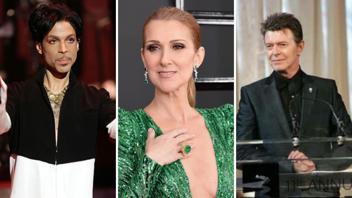 Prince, Celine Dion, David Bowie