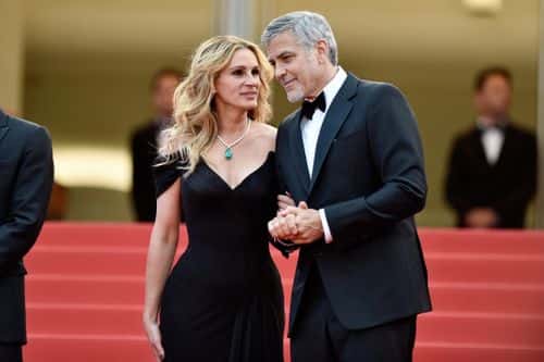 Actors Julia Roberts, and George Clooney attend the