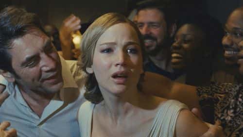 Jennifer Lawrence and Javier Bardem in a still from 'Mother!' (Paramount Pictures)