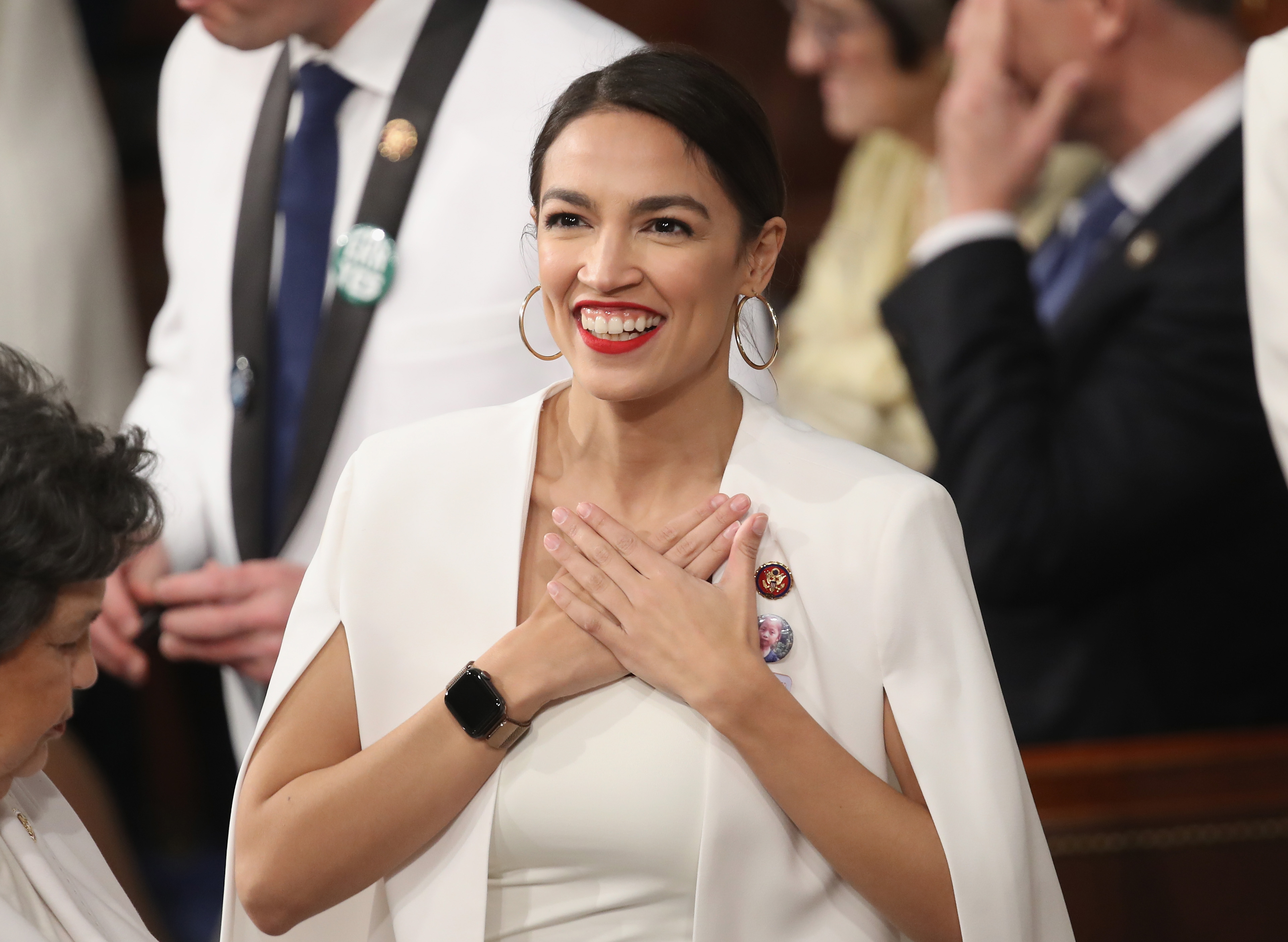 U.S. Rep. Alexandria Ocasio-Cortez (D-NY) has been named by Time magazine as the "second most talked about politician in America" (Getty Images)