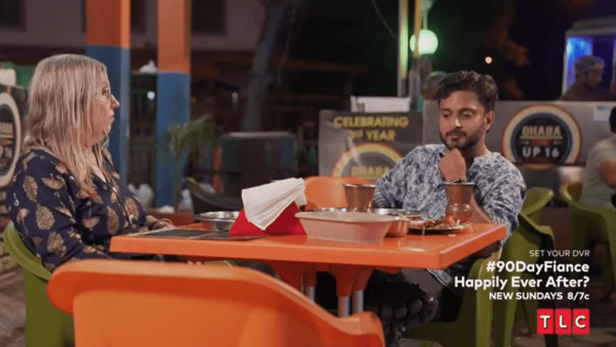 Jenny Slatten and Sumit Singh in '90 Day Fiancé: Happily Ever After?' Season 7 episode 1 (TLC)