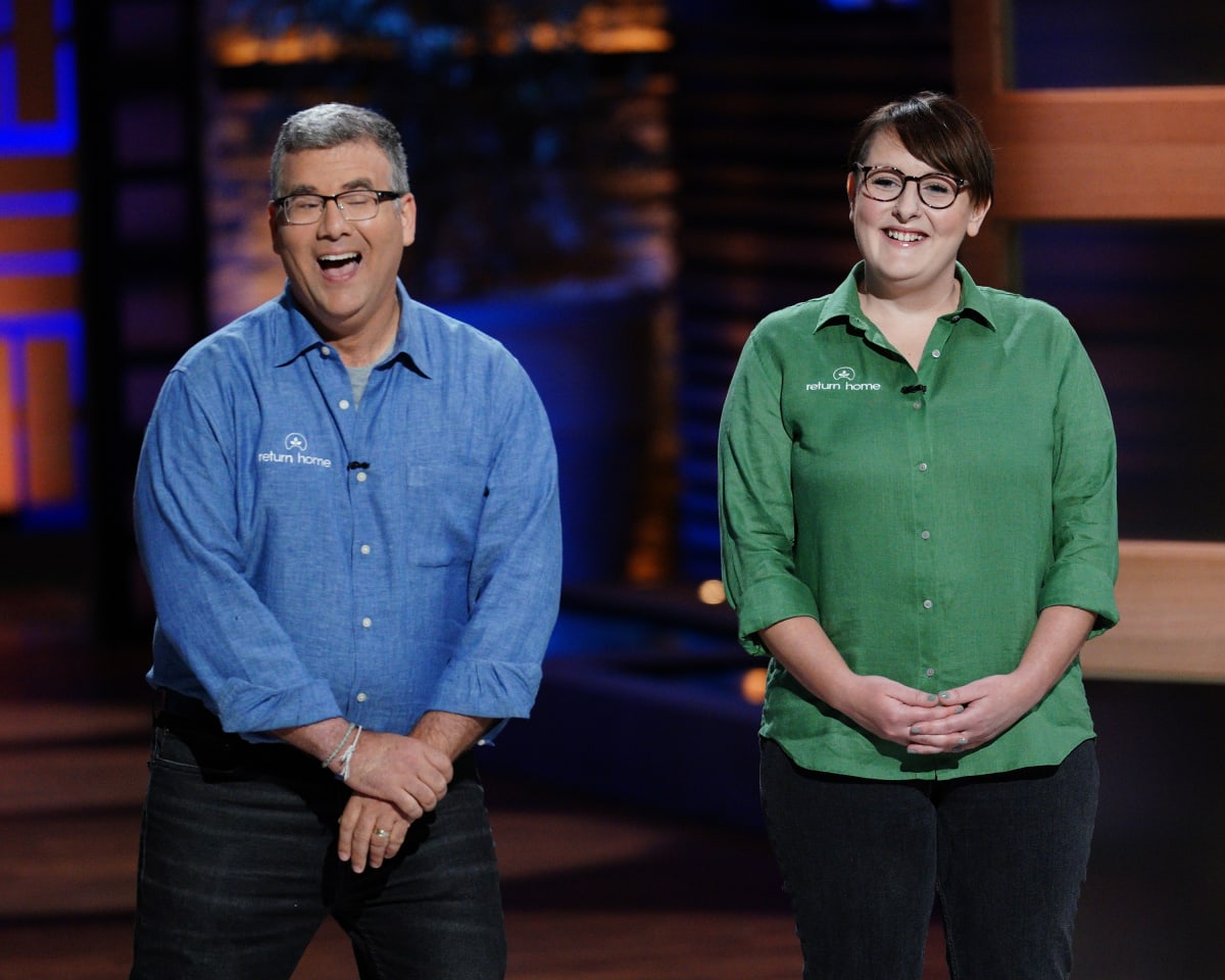 Micah Truman and Katey Houstonno from ReturnHome on 'Shark Tank' Season 15 (ABC)