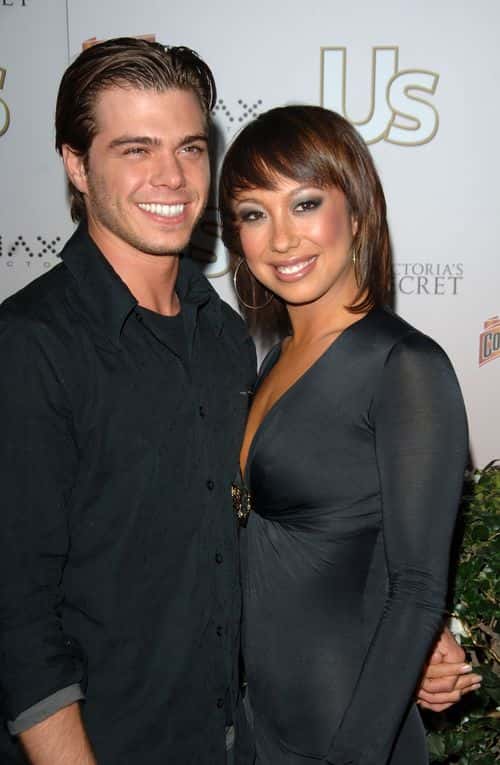 Television personalities Matthew Lawrence (L) and Cheryl Burke attend the Us Hollywood 2007 Party at Sugar on April 26, 2007 in Hollywood, California.