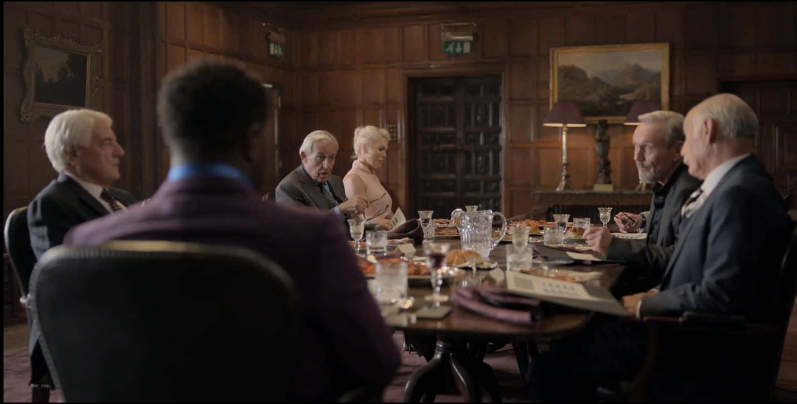 A still from 'Ted Lasso' Season 3 Episode 10 starring Rebecca Welton, Rupert Mannion, and others (Apple TV+)