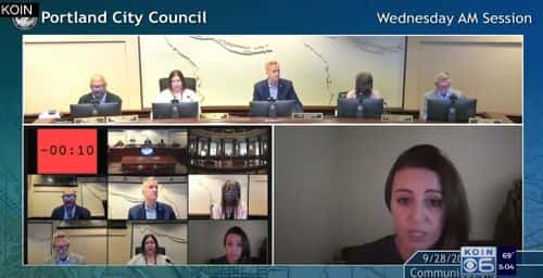 The virtual city meeting which happened on Wednesday, September 28 (KION screenshot/ YouTube)