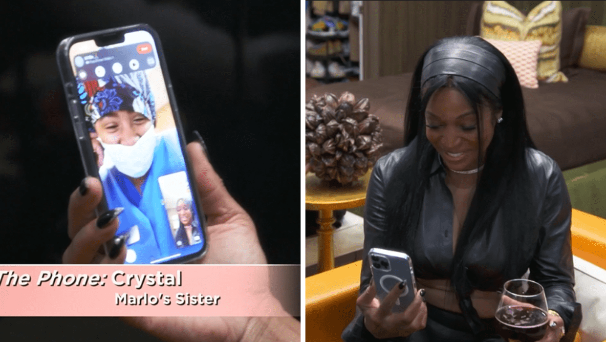 Marlo on FaceTime with her sister, Crystal in 'The Real Housewives of Atlanta' Season 14 episode 16 preview (BravoTV)