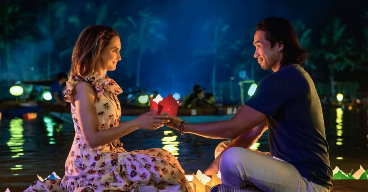 Rachael Leigh Cook and Scott Ly in 'A Tourist's Guide to Love' (2023)
(IMDb) 