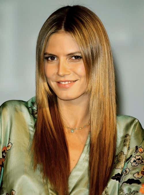 Model Heidi Klum attends a news conference at the Odeon Leicester Square announcing details of Pirelli's 2003 calendar November 4, 2002 in London.