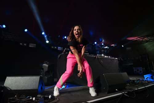 Mel C performs at William's Green during day two of Glastonbury Festival at Worthy Farm, Pilton on June 23, 2022 in Glastonbury, England. (Photo by Kate Green/Getty Images)