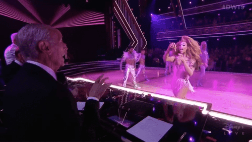 'DWTS' Season 31 Shangela throwing chicken at Len Goodman (Disney+)