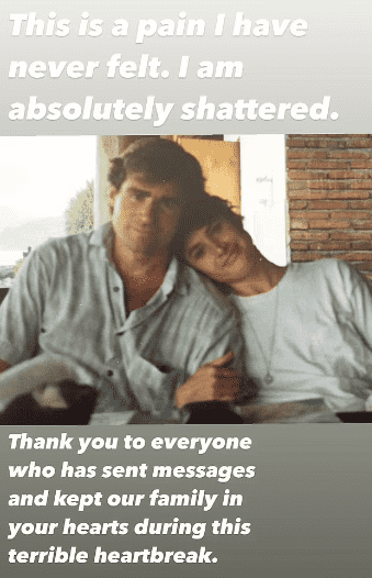 eat died last Monday at the age of 71 following a motorcycle accident (elliewilliams/Instagram)