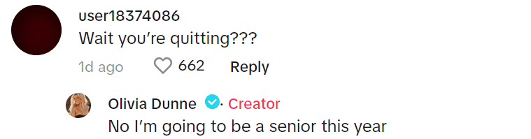 Olivia Dunne's fan reaction (livvy/ TikTok)