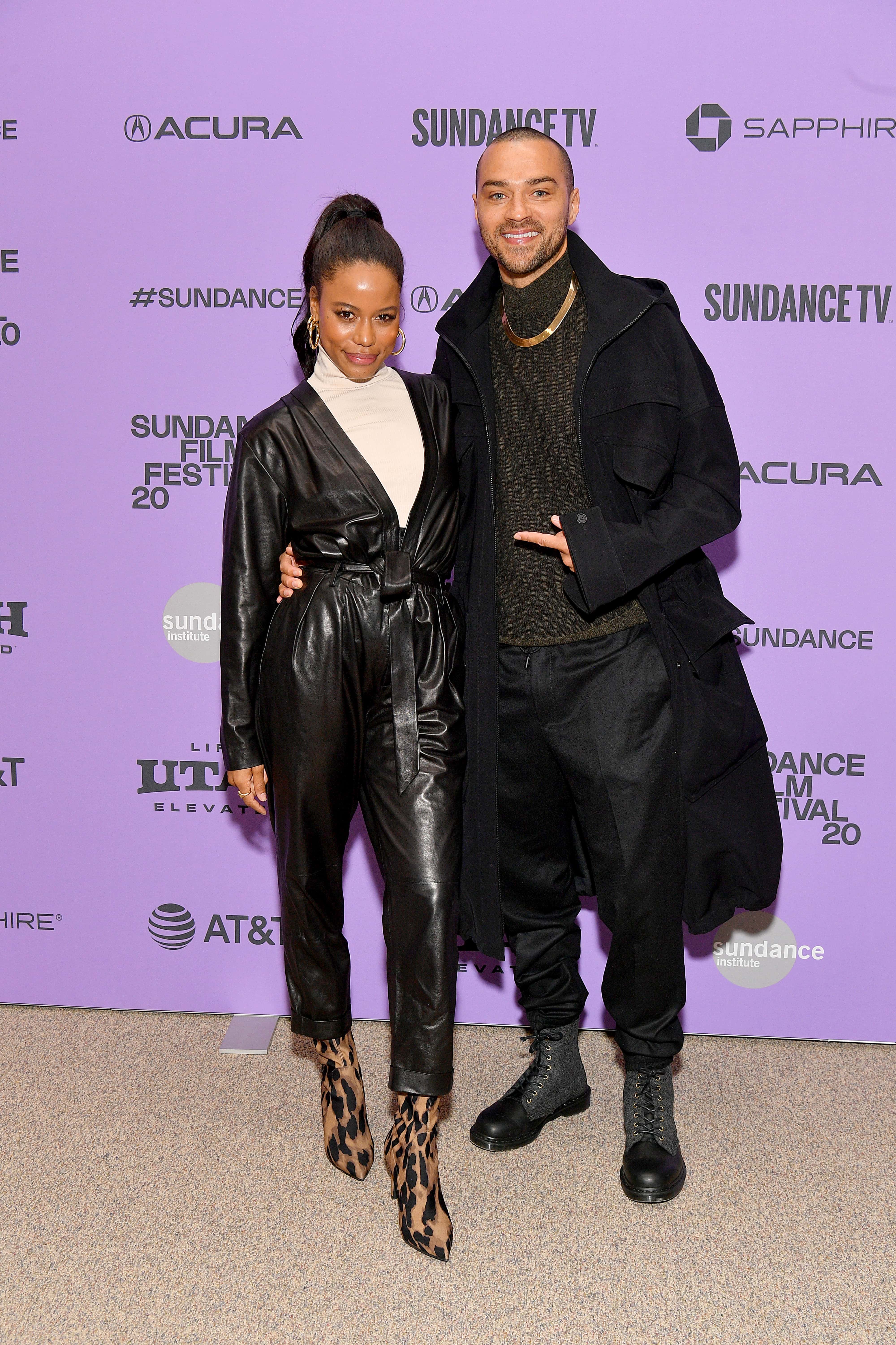 Taylour Paige and Jesse Williams attend the