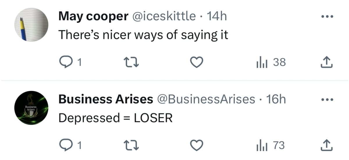 Comments on Andrew Tate's Tweet (@realworld/Twitter)