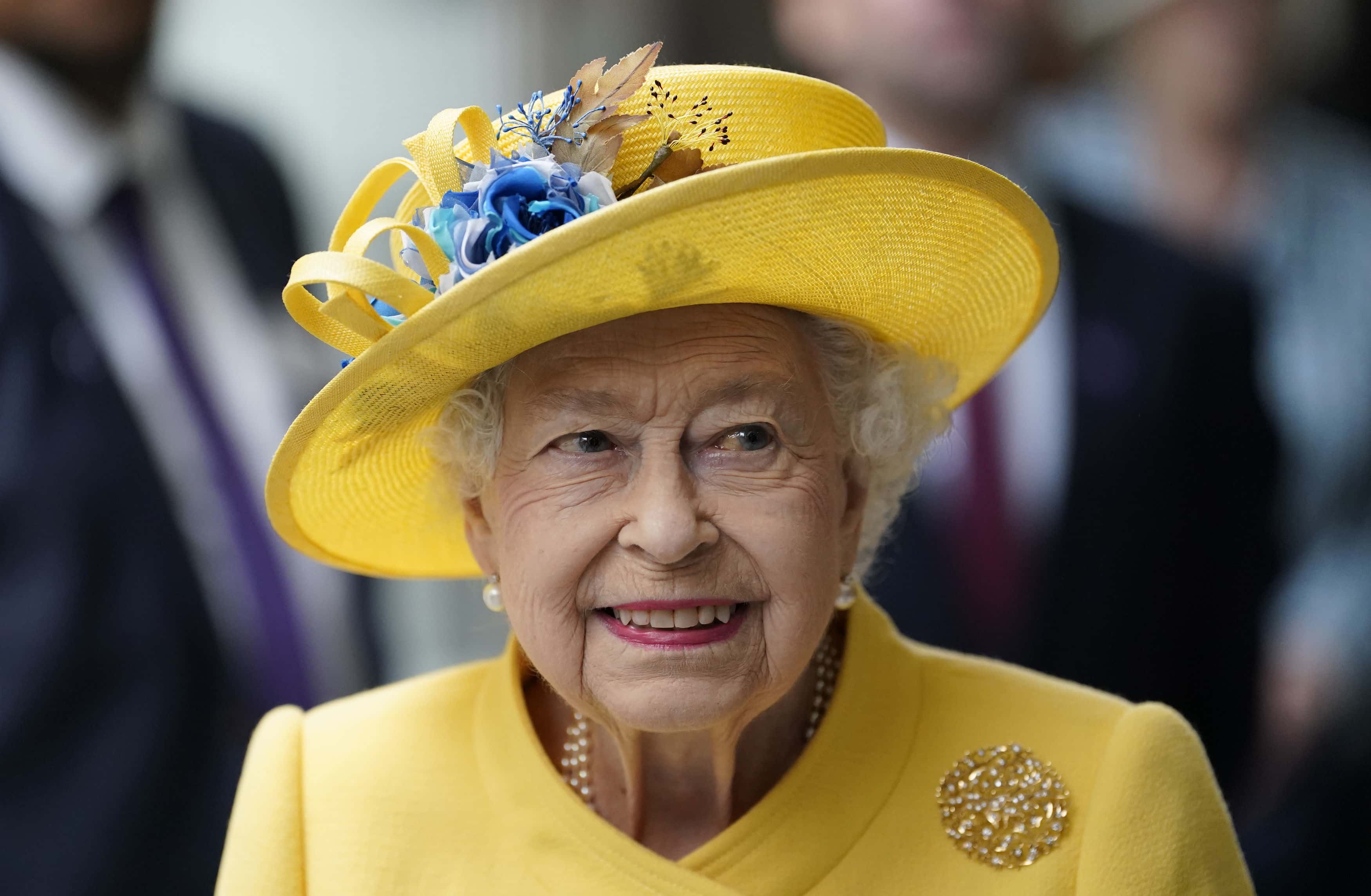 Queen Elizabeth II attends the Elizabeth line's official opening at Paddington Station on May 17, 2022 in London, England.
