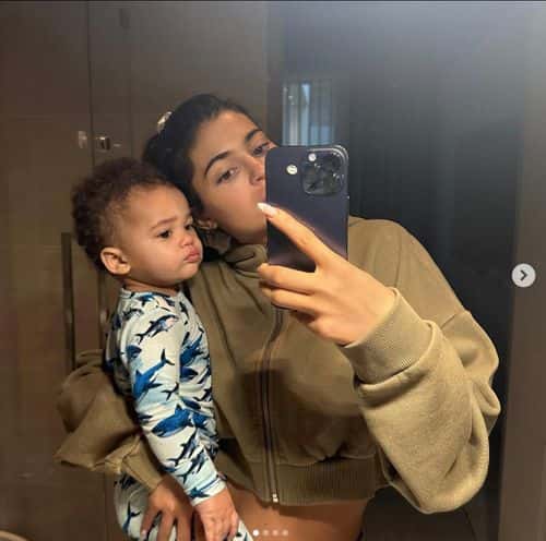 Kylie Jenner with son Aire (kyliejenner/Instagram)